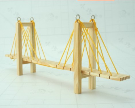 巧手搭斜拉桥 小学生木工模型制作指南